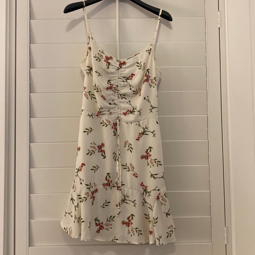 White Floral Mini Dress